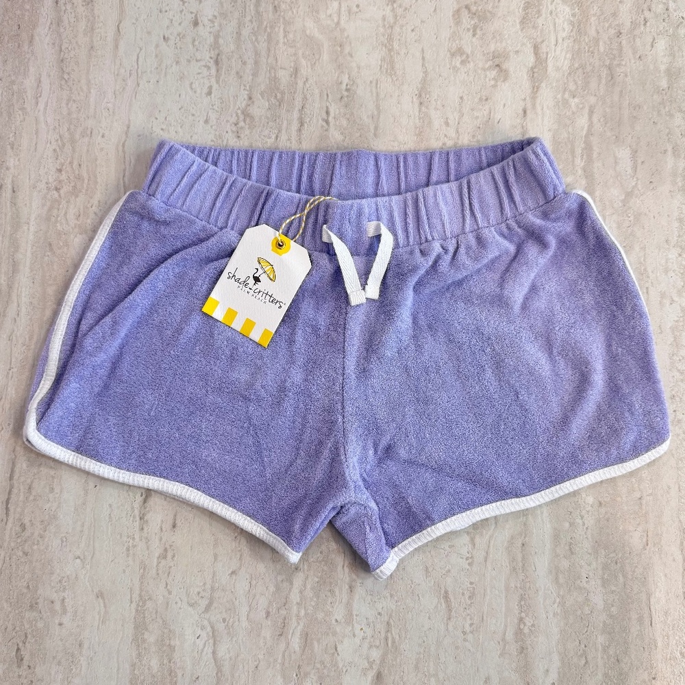 Shade Critters Palm Beach Youth‎ Purple Terry Short Large(10/12) NWT